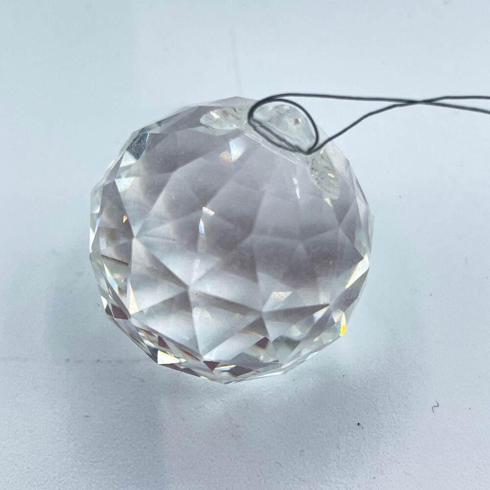 Vintage Faceted Crystal Ball Suncatcher Ornament - Rainbow Maker Prism